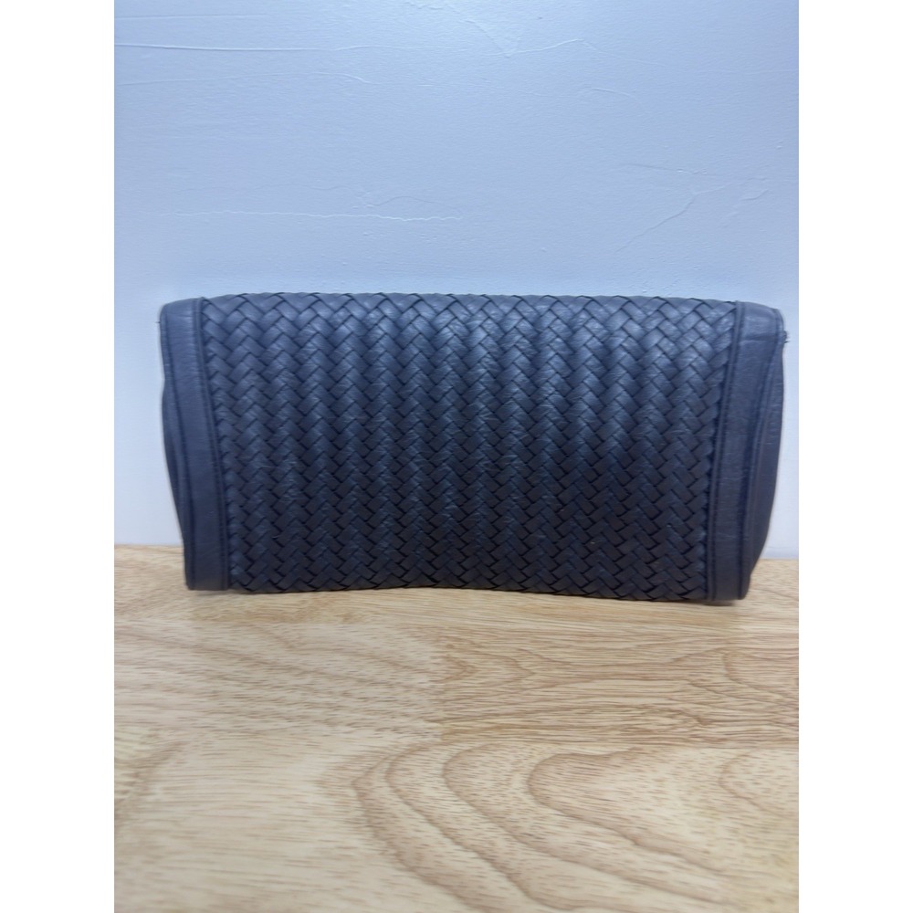 BANANA REPUBLIC CLUTCH PURSE-BLACK-11 IN X 5 IN Woven #50 - Picture 2 of 7